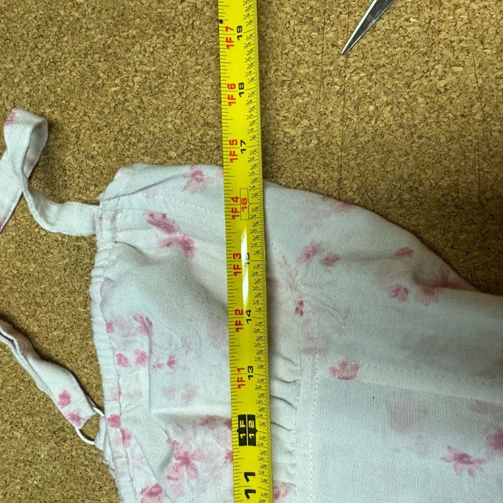 Sim & Sam Ivory Pink Floral Milkmaid Maxi Dress XL Linen Blend Corset Tie X - Picture 11 of 14